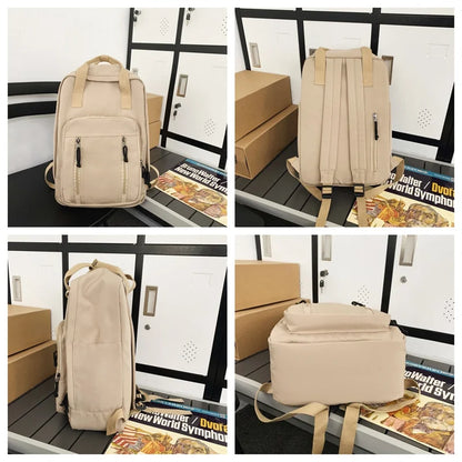 Men's Fashion Canvas Backpacks Designer Large-capacity Male Light Leisure Outdoors Travel Knapsacks Man Trend Student Schoolbags