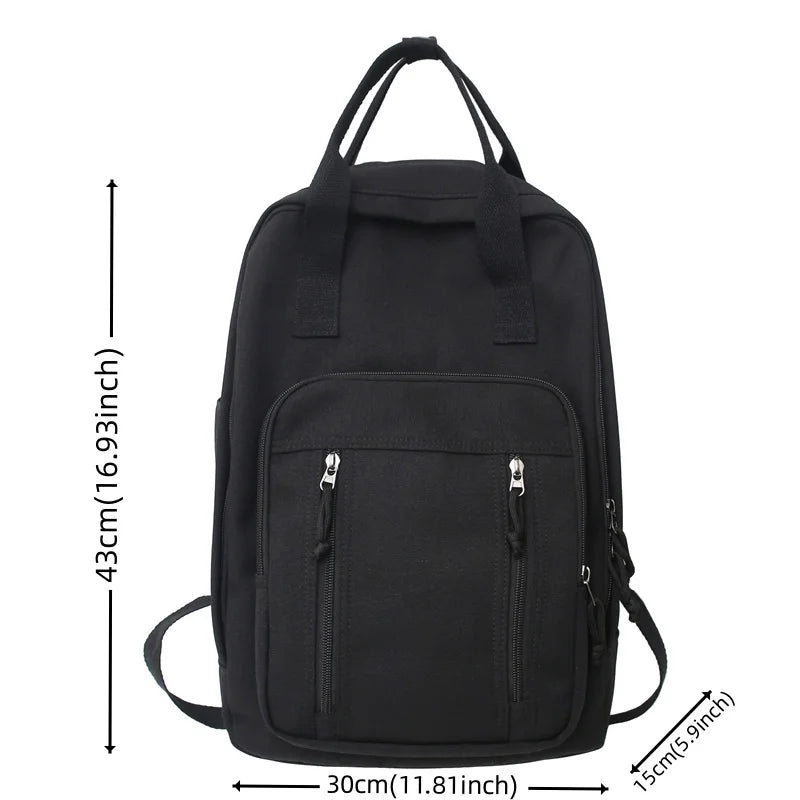 Men's Fashion Canvas Backpacks Designer Large-capacity Male Light Leisure Outdoors Travel Knapsacks Man Trend Student Schoolbags