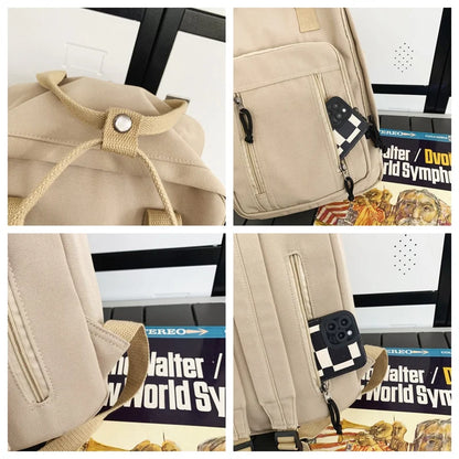 Men's Fashion Canvas Backpacks Designer Large-capacity Male Light Leisure Outdoors Travel Knapsacks Man Trend Student Schoolbags