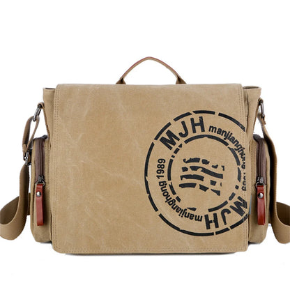 Men's Fashion Canvas Shoulder Bags Business Travel Crossbody Bags Men Messenger Bags Briefcase Men Handbag Tote