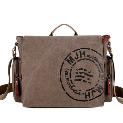Men's Fashion Canvas Shoulder Bags Business Travel Crossbody Bags Men Messenger Bags Briefcase Men Handbag Tote