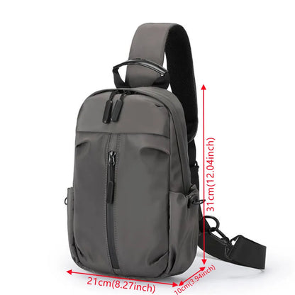 Men's Fashion Chest Bags Crossbody Bag Male Shoulder Sling Bags Chest Pack Nylon Men Phone Pouch Sling Bag