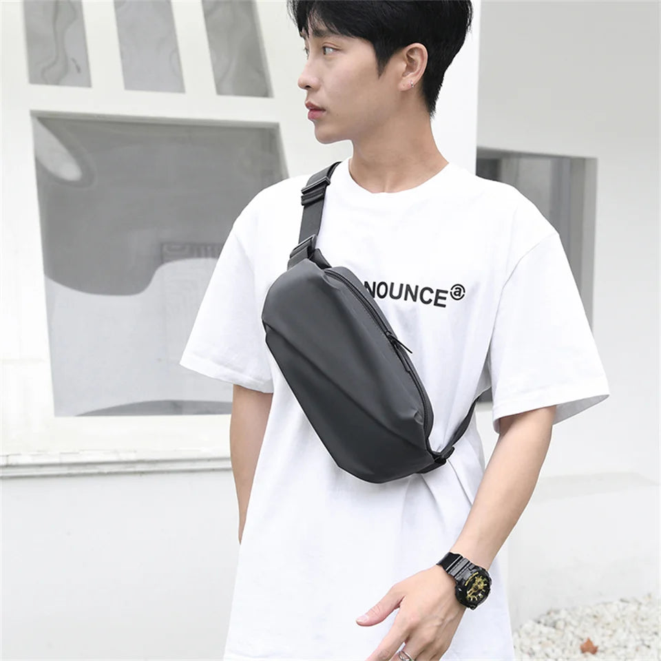 Men's Fashion Chest Bags Crossbody Bag Male Shoulder Sling Bags Chest Pack Nylon Men Phone Pouch Sling Bag
