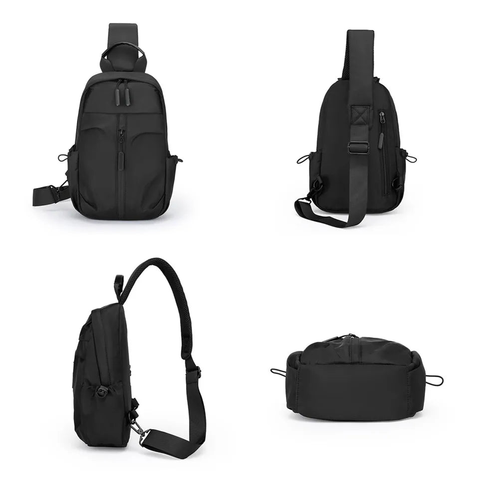 Men's Fashion Chest Bags Crossbody Bag Male Shoulder Sling Bags Chest Pack Nylon Men Phone Pouch Sling Bag