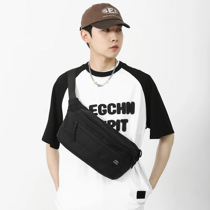 Men's Fashion Chest Pack Designer Waterproof Nylon Male Light Crossbody Bag High Quality Large-capacity Man Leisure Shoulder Bag
