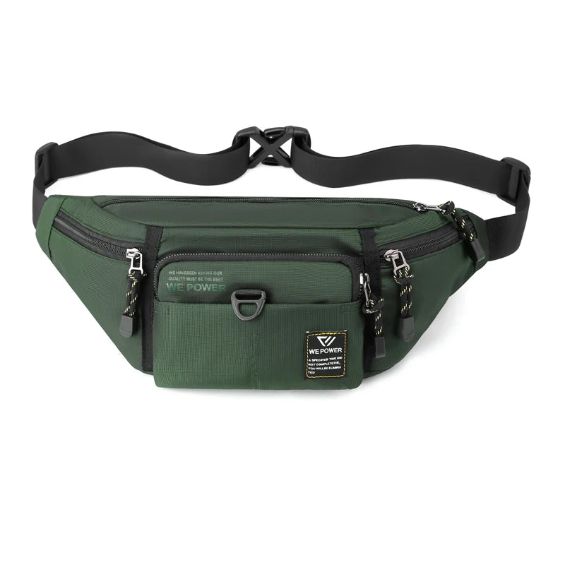 Men's Fashion Chest Pack Waterproof Nylon Man Leisure Shoulder Bags Designer Male Travel Fashion Crossbody Bags Light Waist Pack