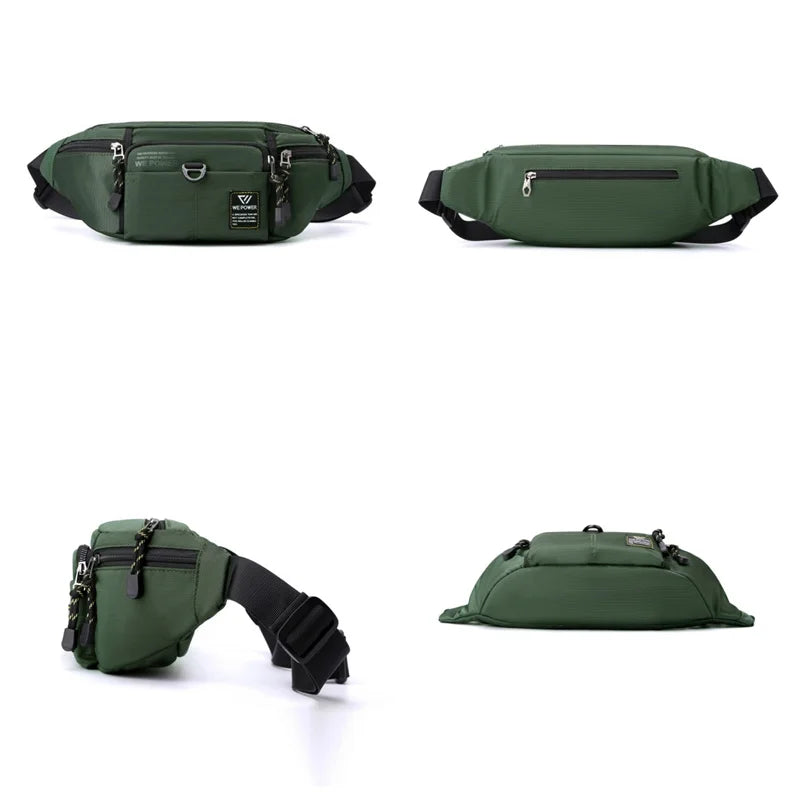Men's Fashion Chest Pack Waterproof Nylon Man Leisure Shoulder Bags Designer Male Travel Fashion Crossbody Bags Light Waist Pack