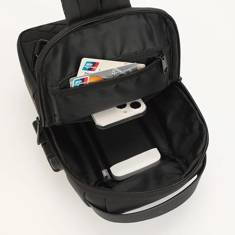 Men's Fashion Chest Packs Waterproof Oxford Large-capacity Man Leisure Crossbody Bags Designer High Quality Male Shoulder Bags