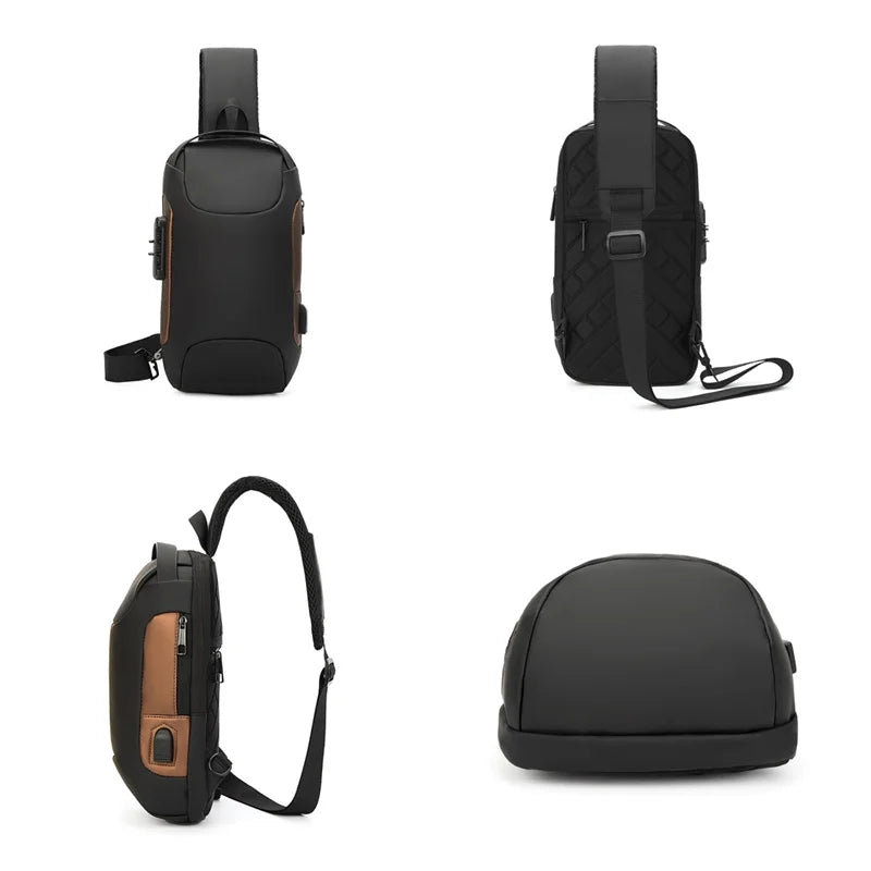 Men's Fashion Chest Packs Waterproof Oxford Large-capacity Man Leisure Crossbody Bags Designer High Quality Male Shoulder Bags