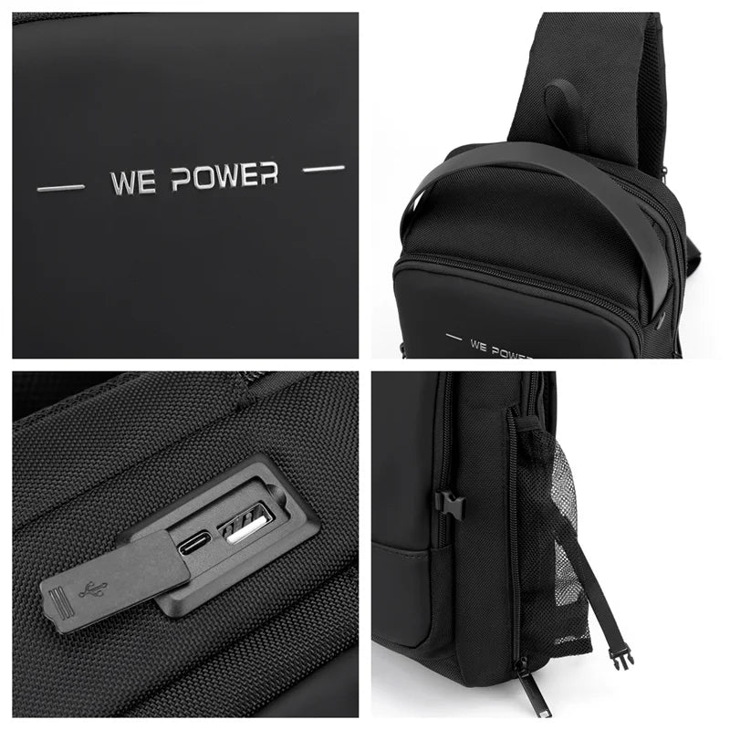 Men's Fashion Crossbody Bags Man Trend Chest Packs Waterproof Nylon Male Leisure Shoulder Bags Designer Travel Light Handbags