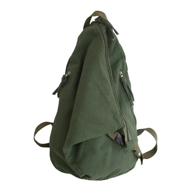 Men's Fashion Laptop Waterproof High Capacity Travel Backpack Daily School Rucksack Canvas Shoulder Bags