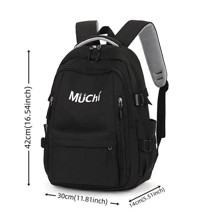 Men's Fashion Nylon Backpack Waterproof Large-capacity Man Simplicity Leisure Travel Rucksack Multi-function Students School Bag