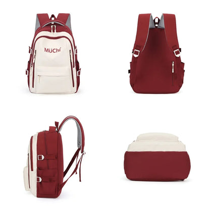 Men's Fashion Nylon Backpack Waterproof Large-capacity Man Simplicity Leisure Travel Rucksack Multi-function Students School Bag
