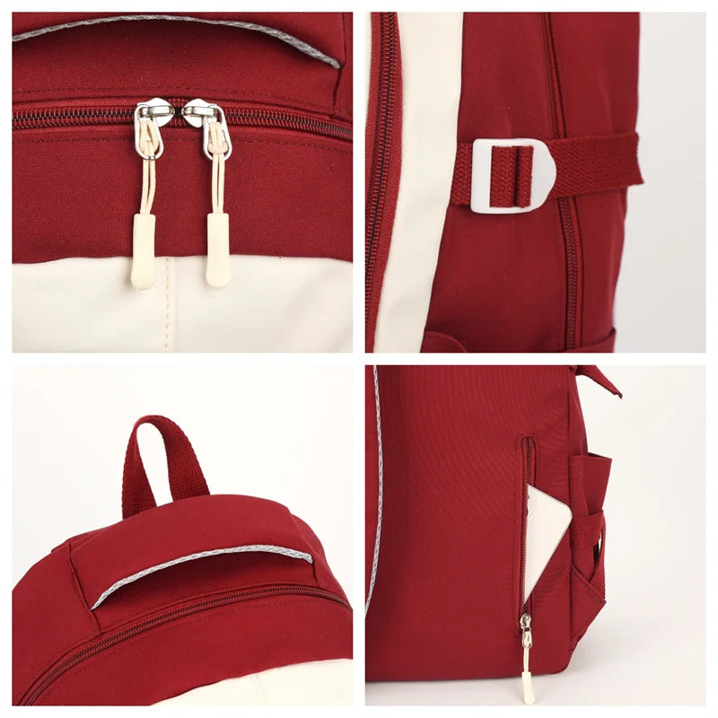 Men's Fashion Nylon Backpack Waterproof Large-capacity Man Simplicity Leisure Travel Rucksack Multi-function Students School Bag