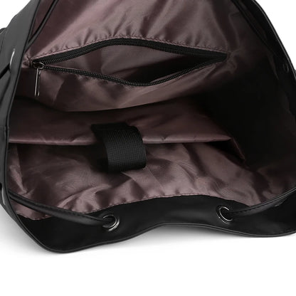 Men's Fashion Nylon Backpacks Waterproof Simplicity Large-capacity Outdoors Men Leisure Travel Rucksack Man Drawstring Schoolbag