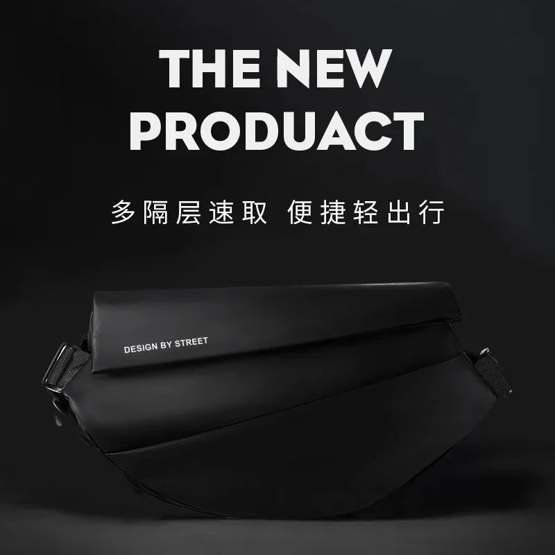 Men's Fashion One-Shoulder Messenger Casual Large-Capacity Backpack Cycling Sports Travel Multifunctional Chest Bag