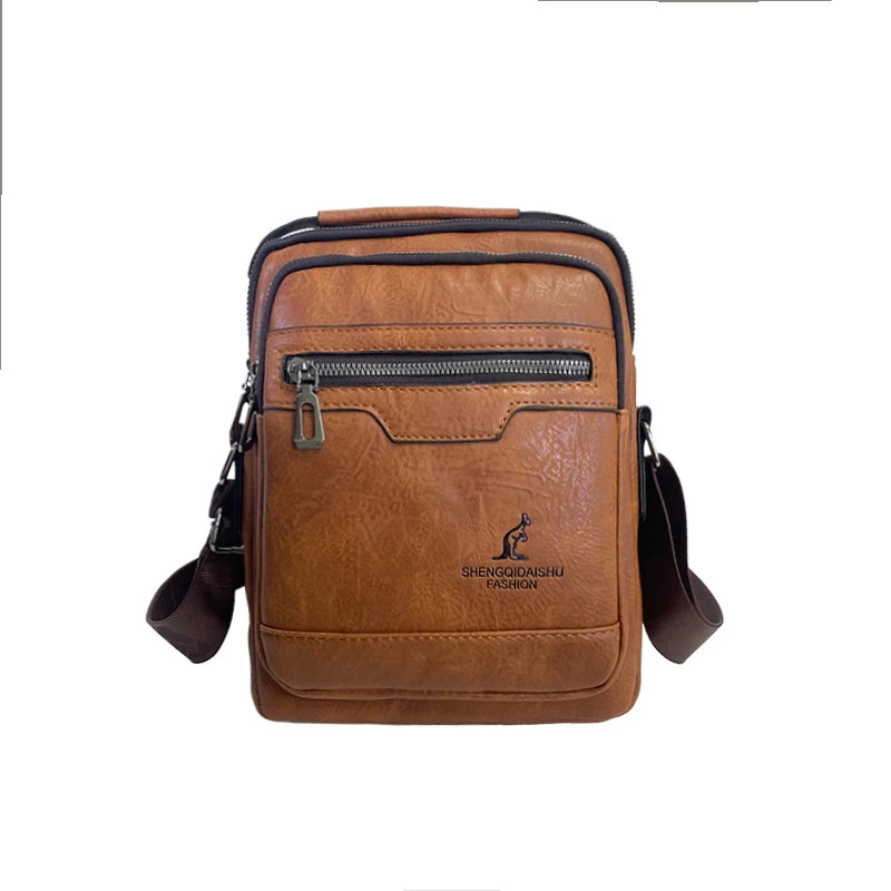 Men's Fashion PU Leather Shoulder Bags Designer High Quality Man Leisure Crossbody Bags Large-capacity Light Male Trend Handbags
