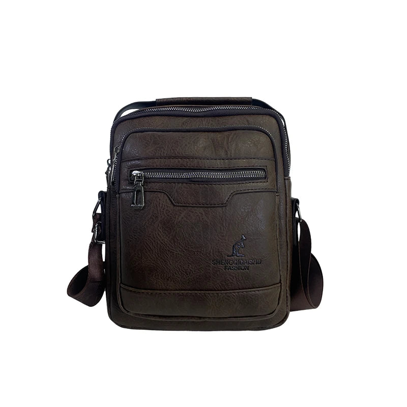 Men's Fashion PU Leather Shoulder Bags Designer High Quality Man Leisure Crossbody Bags Large-capacity Light Male Trend Handbags