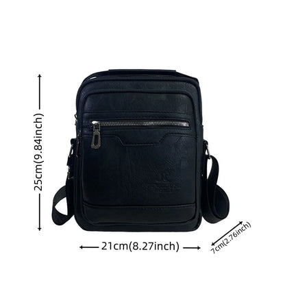 Men's Fashion PU Leather Shoulder Bags Designer High Quality Man Leisure Crossbody Bags Large-capacity Light Male Trend Handbags