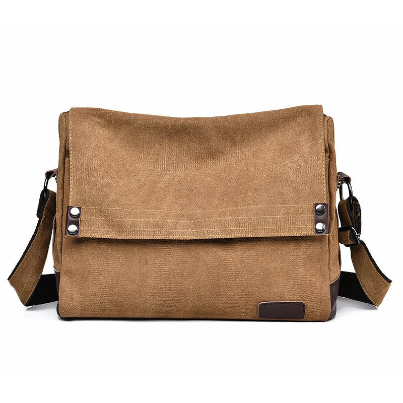 Men's Fashion Retro Canvas Shoulder Bags Designer High Quality Male Leisure Crossbody Bags Large-capacity Man Messenger Bags