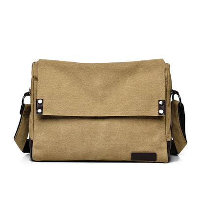 Men's Fashion Retro Canvas Shoulder Bags Designer High Quality Male Leisure Crossbody Bags Large-capacity Man Messenger Bags
