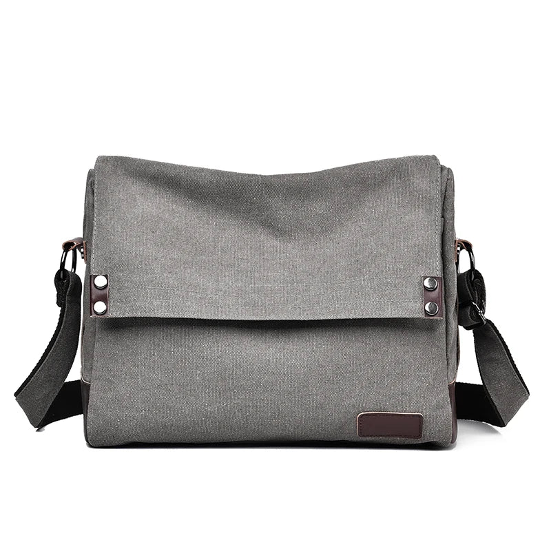 Men's Fashion Retro Canvas Shoulder Bags Designer High Quality Male Leisure Crossbody Bags Large-capacity Man Messenger Bags