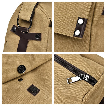 Men's Fashion Retro Canvas Shoulder Bags Designer High Quality Male Leisure Crossbody Bags Large-capacity Man Messenger Bags