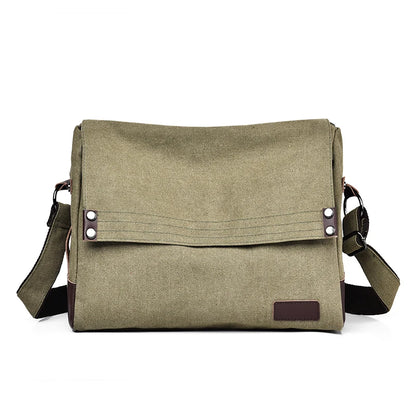 Men's Fashion Retro Canvas Shoulder Bags Designer High Quality Male Leisure Crossbody Bags Large-capacity Man Messenger Bags