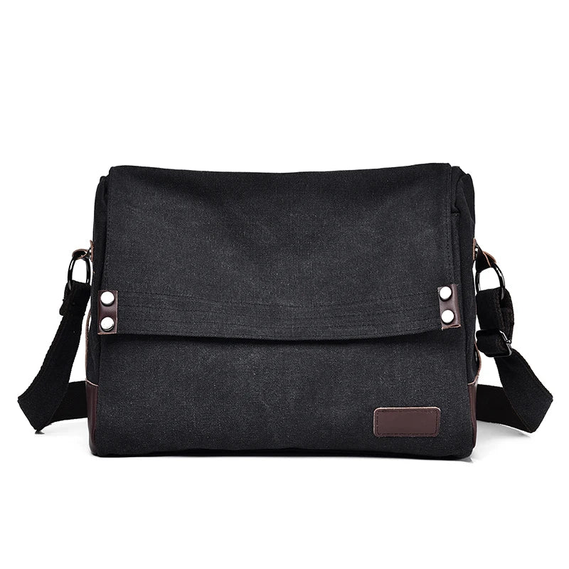 Men's Fashion Retro Canvas Shoulder Bags Designer High Quality Male Leisure Crossbody Bags Large-capacity Man Messenger Bags