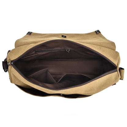 Men's Fashion Retro Canvas Shoulder Bags Designer High Quality Male Leisure Crossbody Bags Large-capacity Man Messenger Bags
