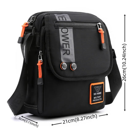 Men's Fashion Travel Crossbody Bags Waterproof Nylon Designer Male Outdoor Sport Leisure Trend Shoulder Bags Light Small Bags