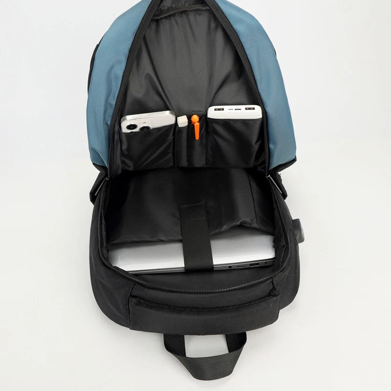 Men's Fashion Versatile Backpacks Waterproof Oxford Cloth Light Large-capacity Leisure Travel Rucksacks Male Computer Knapsacks