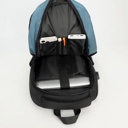 Men's Fashion Versatile Backpacks Waterproof Oxford Cloth Light Large-capacity Leisure Travel Rucksacks Male Computer Knapsacks