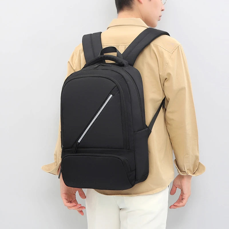 Men's Fashion Versatile Backpacks Waterproof Oxford Cloth Light Large-capacity Leisure Travel Rucksacks Male Computer Knapsacks