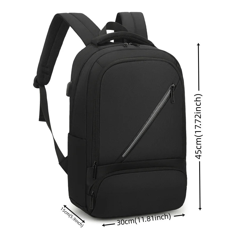 Men's Fashion Versatile Backpacks Waterproof Oxford Cloth Light Large-capacity Leisure Travel Rucksacks Male Computer Knapsacks