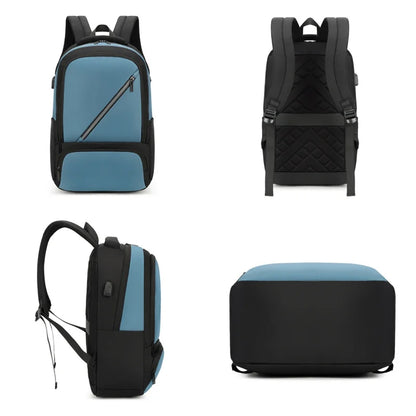 Men's Fashion Versatile Backpacks Waterproof Oxford Cloth Light Large-capacity Leisure Travel Rucksacks Male Computer Knapsacks