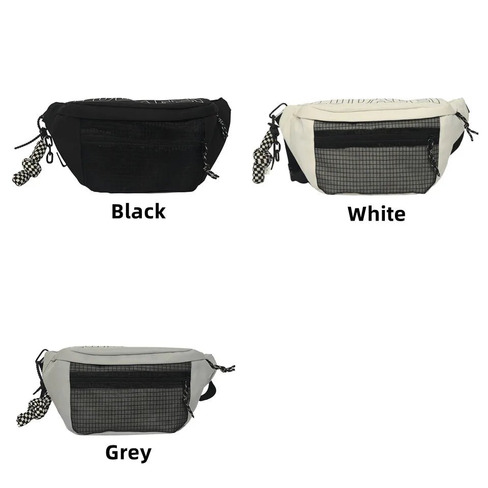Men's Fashion Versatile Nylon Chest Packs Designer Soft Light Waterproof Tooling Wind Man Leisure Waist Packs Trend Shoulder Bag