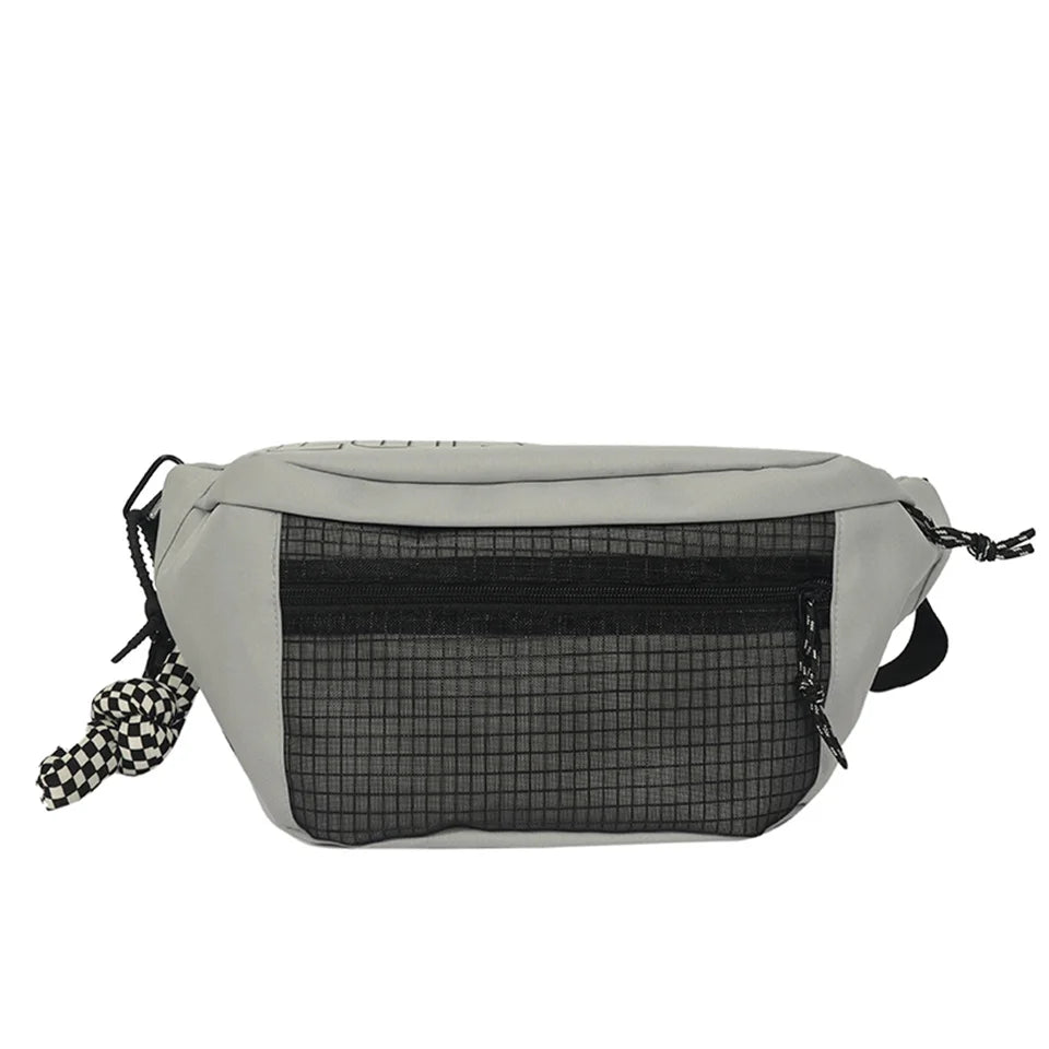 Men's Fashion Versatile Nylon Chest Packs Designer Soft Light Waterproof Tooling Wind Man Leisure Waist Packs Trend Shoulder Bag