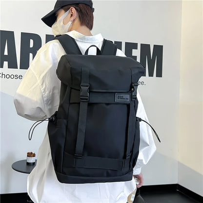 Men's Fashion Versatile Waterproof Oxford Large-capacity Backpack Man Leisure Knapsack Light Simplicity Travel Motion School Bag