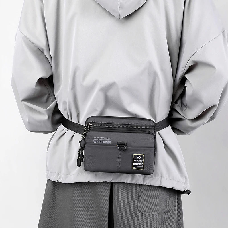 Men's Fashion Waist Pack Waterproof Nylon Outdoor Fitness Sport Man Leisure Shoulder Bags Male Light Crossbody Bags Mini Bags