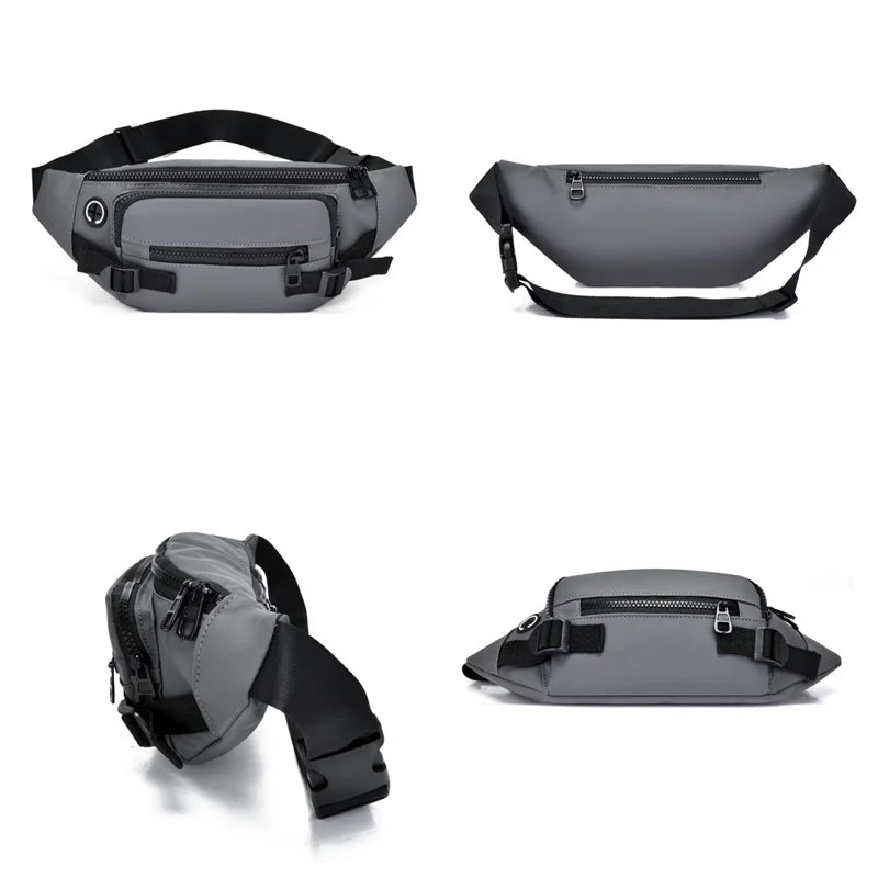 Men's Fashion Waist Packs Designer Waterproof Oxford Man Leisure Light Shoulder Bags Outdoor Sport Male Trend Crossbody Bags