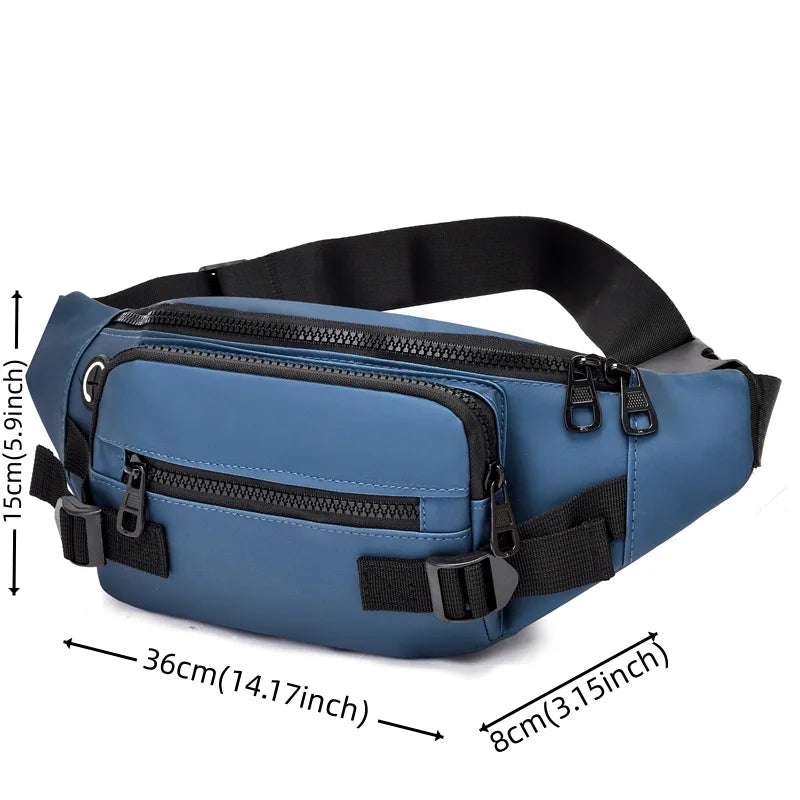 Men's Fashion Waist Packs Designer Waterproof Oxford Man Leisure Light Shoulder Bags Outdoor Sport Male Trend Crossbody Bags
