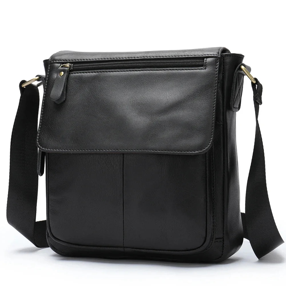 Men's Genuine Leather Messenger Bag Crossbody Shoulder Bags Male Casual Handbag Men Sling Pack For Work Business