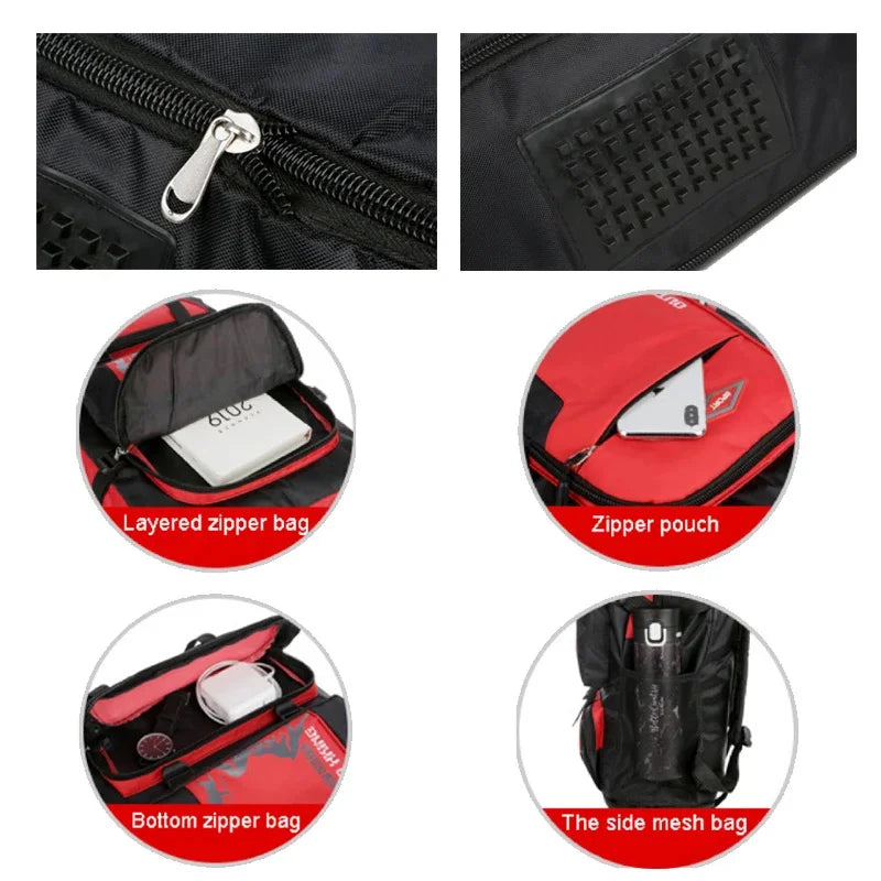 Men's High Capacity Outdoor Climbing Travel Sports Rucksack SchoolBag Camping Hiking Backpack For Male Female Women
