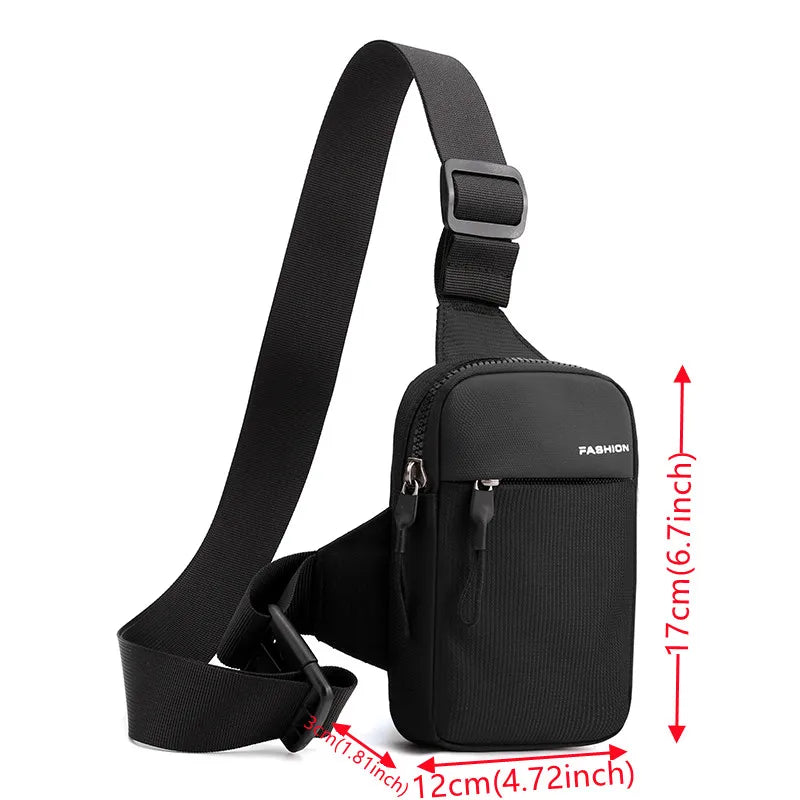 Men's High Quality Waterproof Nylon Chest Pack Fashion Simplicity Waist Packs Men Mini Mobile Phone Bag Small Crossbody Bags