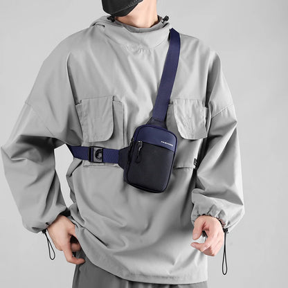 Men's High Quality Waterproof Nylon Chest Pack Fashion Simplicity Waist Packs Men Mini Mobile Phone Bag Small Crossbody Bags