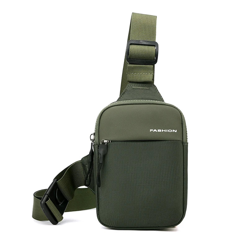 Men's High Quality Waterproof Nylon Chest Pack Fashion Simplicity Waist Packs Men Mini Mobile Phone Bag Small Crossbody Bags