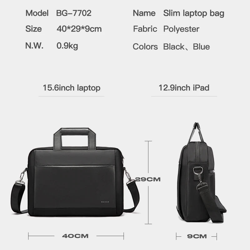 Men's Laptop Bag Briefcase for Men Retro Travel Messenger Man Bags 15.6 in High Capacity Computer Shoulder Bag Male Briefcase