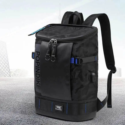 Men's Large Capacity Backpack USB Port Laptop Backpack Camouflage Travel Bag Business Computer Bag Fashion Schoolbag