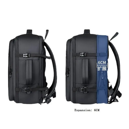 Men's Large Capacity Extensible Business Backpack Multi-function USB Charging Travel Waterproof Expandable Computer Backpacks